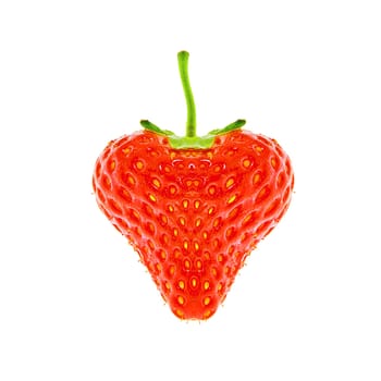 Strawberry in heart shape form