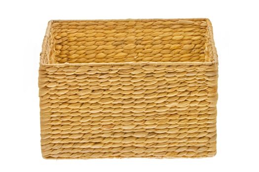 Woven basket isolated against white background