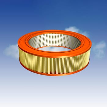 Air filter for an automobile with clipping path