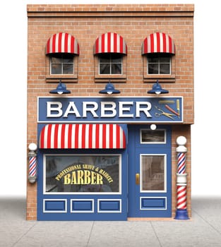 Barbershop isolated on a white background
