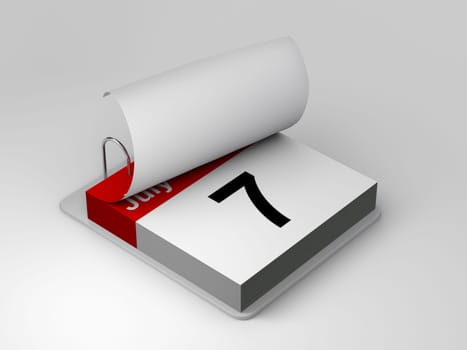 Flipping through the days and months in a year's calendar