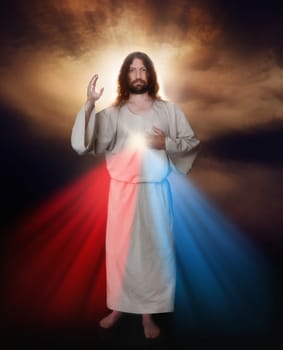 Divine Mercy image of Jesus as depicted by Sister Saint Faustina
