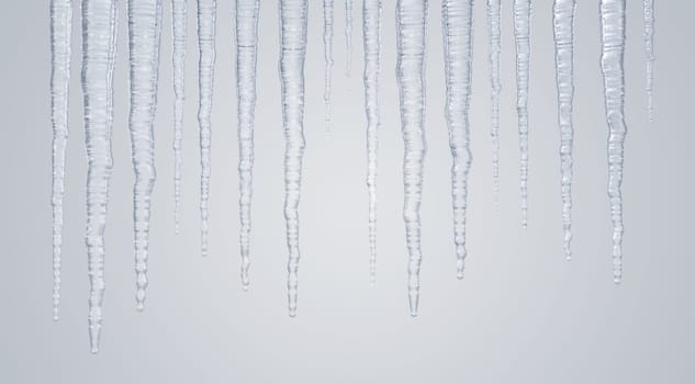 iciles hanging against a neutral background