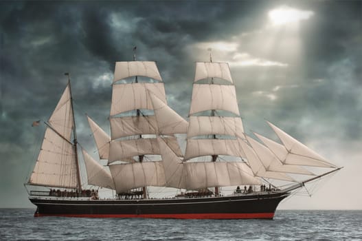 Photo of the Star of India on the high seas