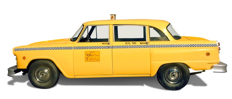 Classic, retro yellow taxicab from New York City