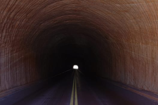 Long tunnel with a light at the end