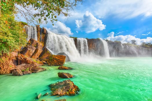 Beautiful Dry Nur waterfall in Vietnam.