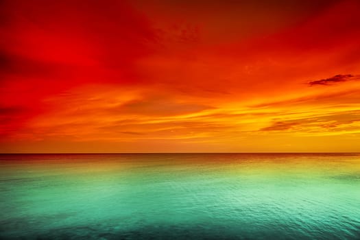 Beautiful sunset over the sea