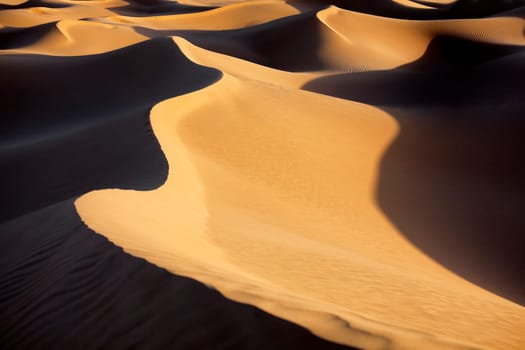 Picture of sand dunes in the Sahara desert of Morocco.