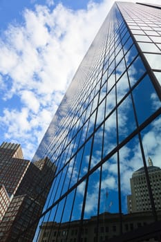 Back Bay John Hancock building in Boston, Massachusetts - USA