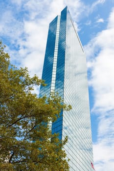 Back Bay John Hancock building in Boston, Massachusetts - USA