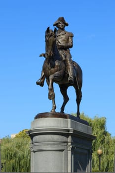 George Washington statue in Common Park  in Boston Massachusetts