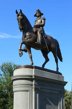 George Washington statue in Common Park  in Boston Massachusetts