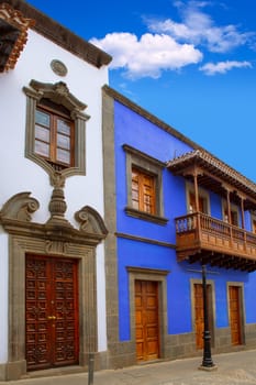 Gran Canaria Teror colorful facades in Canary islands