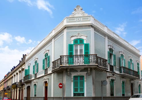Las Palmas de Gran Canaria Vegueta colonial house facades Spain