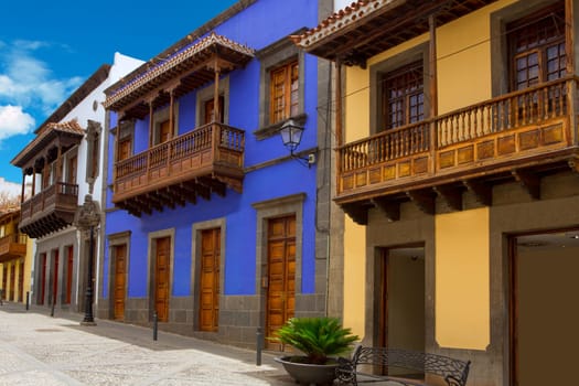 Gran Canaria Teror colorful facades in Canary islands