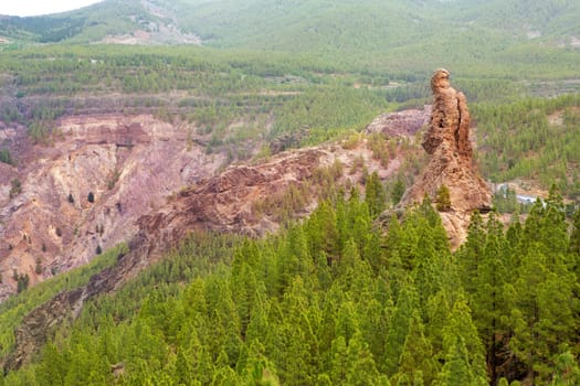 Gran Canaria roque el fraile in Tejeda near Nublo in canary islands