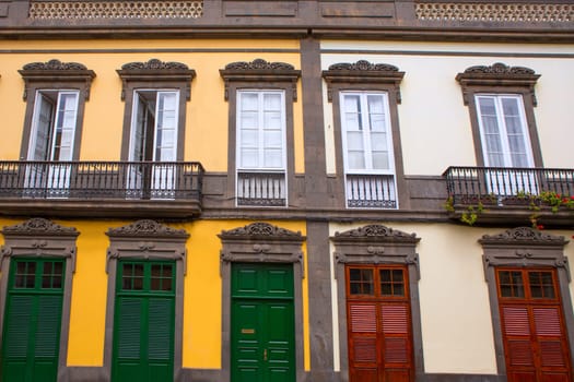 Las Palmas de Gran Canaria Vegueta colonial house facades Spain