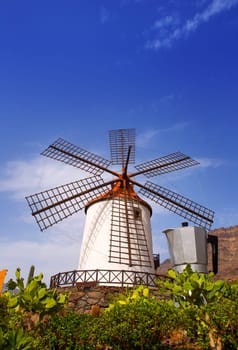 El molino de Mogan historical windmill in Gran canaria