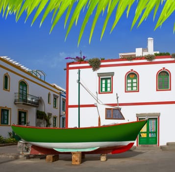 Gran canaria Puerto de Mogan white houses colonial in canary Islands