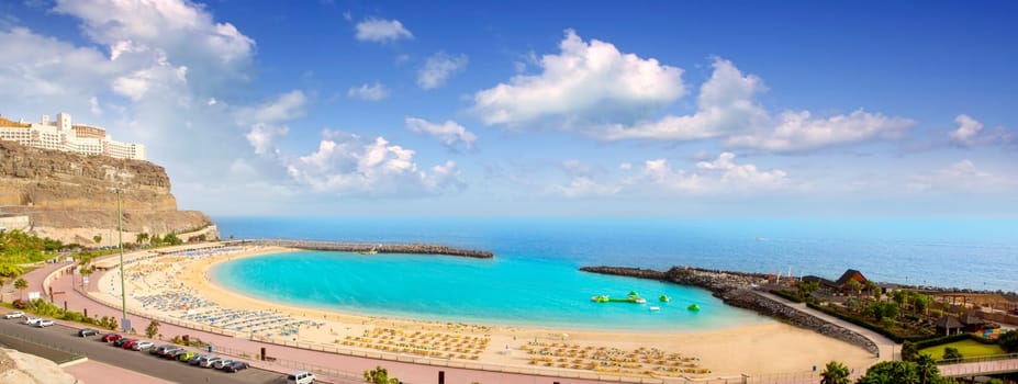 Amadores aqua beach in Gran Canaria at Canary Islands