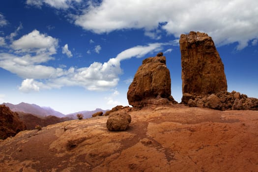 Gran canaria Roque Nublo Tejeda blue sky in canary Islands