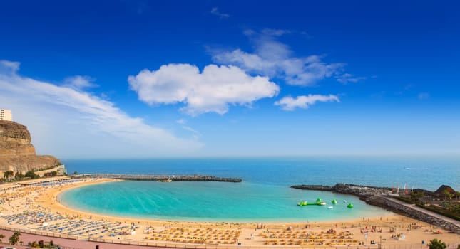 Amadores aqua beach in Gran Canaria at Canary Islands