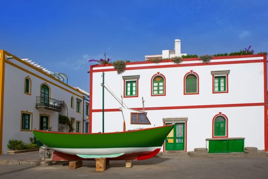 Gran canaria Puerto de Mogan white houses colonial in canary Islands