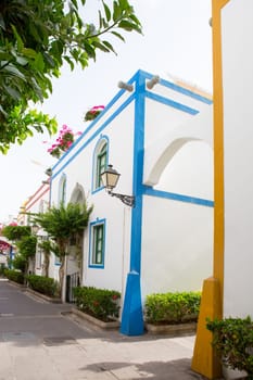 Gran canaria Puerto de Mogan white houses colonial in canary Islands
