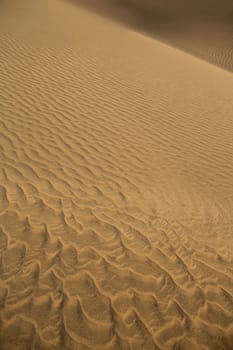 Desert sand dunes texture in Maspalomas Gran Canaria at Canary islands