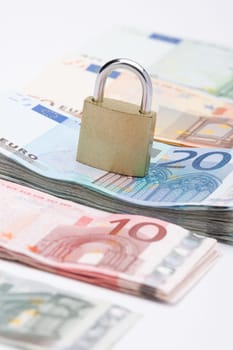 Euro money are a safe investment - money concept.