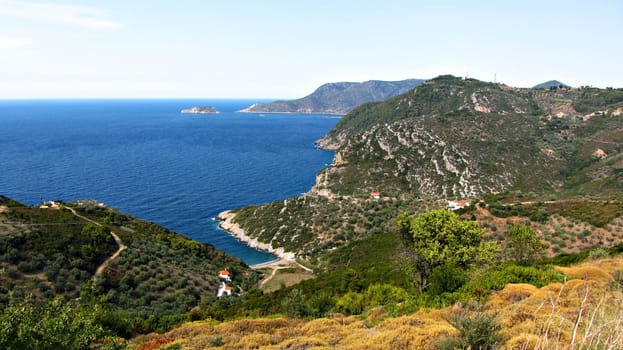 Sea and land view ftom Alonisos, at Greece