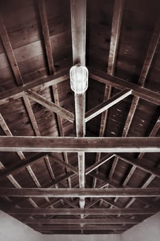 A wooden old brown roof, concept art, used as background