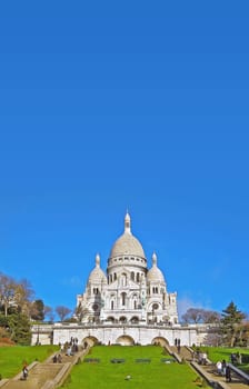 Basilica Sacre Coeur on the hill Montmartre