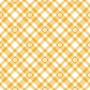 Flowers on Plaid Tablecloths Pattern - Endless