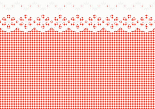Festoon/Embellishment on Check Pattern - Endless