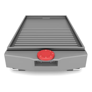 3D render of electric barbecue on white background