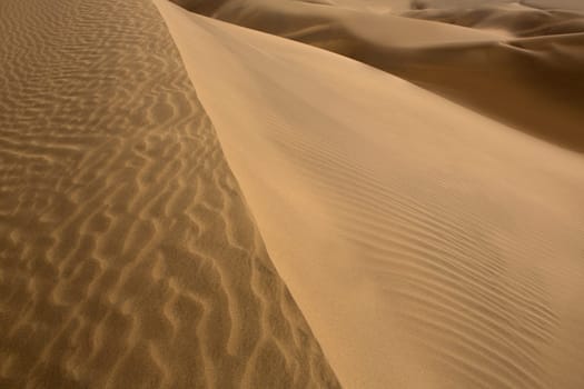 Desert dunes sand texture in Maspalomas Gran Canaria at Canary islands