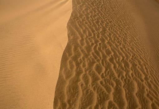 Desert dunes sand texture in Maspalomas Gran Canaria at Canary islands