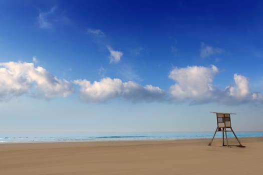 Playa del Ingles Maspalomas beach in Gran Canaria lifeguard house