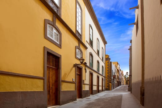 Las Palmas de Gran Canaria Vegueta colonial house facades Spain