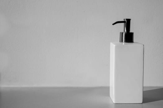 Soap bottle at bathroom have good designed shape