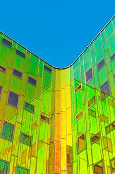 colorful facade of a modern office building in Deventer, Netherlands