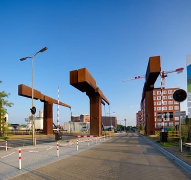 Old drawbridge in Deventer, Netherlands