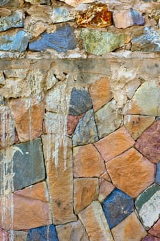 the Pattern of old stone Wall Surfaced