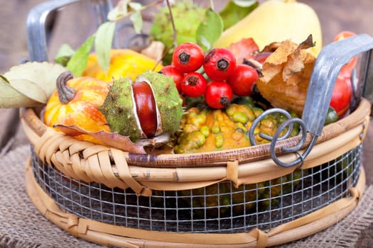 Colorful Autumn Basket