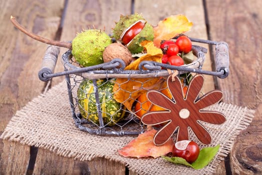 Basket of autumn clothes