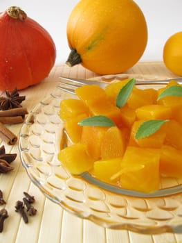 Sweet pumpkin compote