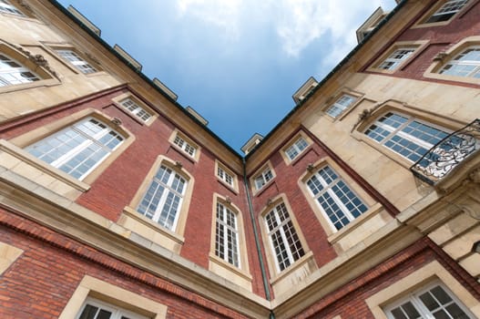 Detail of the Schloss (castle) in Munster, Germany. Former residence for the prince-bishops, now it is the administrative centre of the University of Munster.