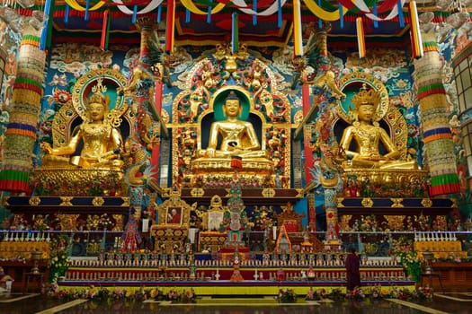 KUSHALNAGAR, KARNATAKA/INDIA- 3rd May 2012, A tibetian monastry in Kushlanagar city of Karnataka India